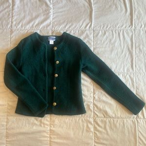 Women’s Vintage Green Wool Pendleton Cardigan